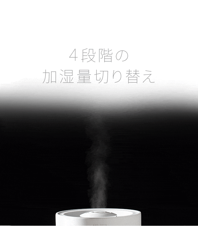 4段階の加湿量切り替え