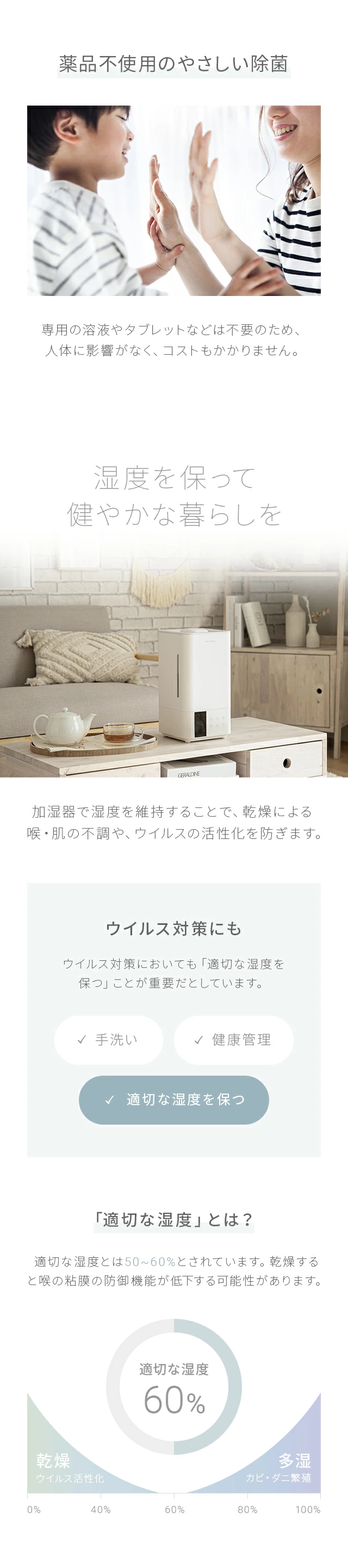 湿度を保って健やかな暮らしを