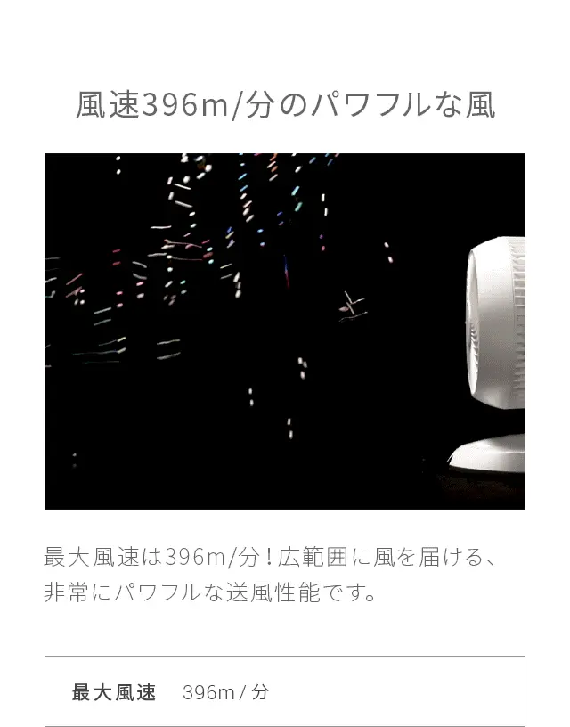 毎分2197回転の絶え間ない風