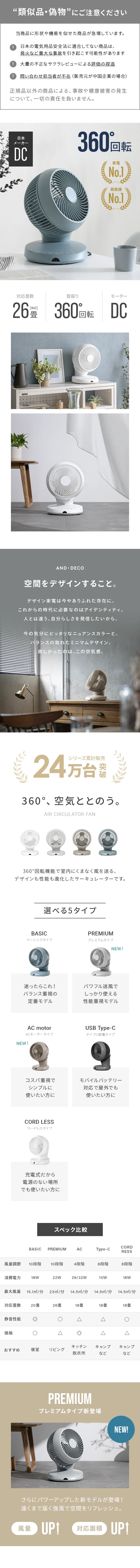 360°回転 サーキュレーター