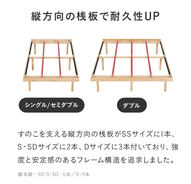 セミダブル] 竹製すのこベッド｜モダンデコ公式｜インテリア・家具の