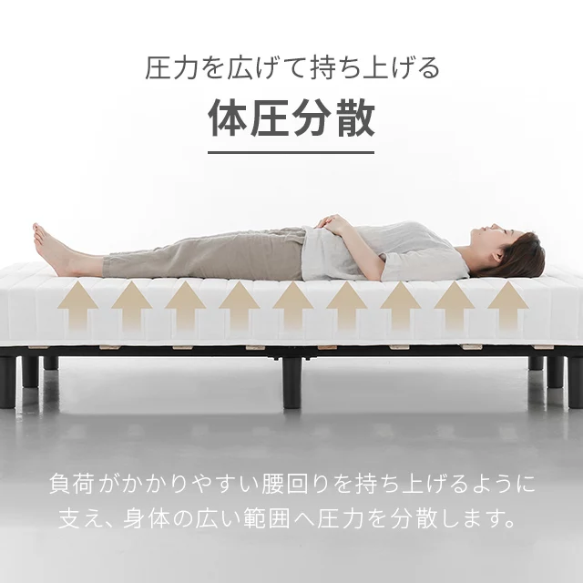 SS/S/SD/D/Q] 脚付きマットレス ボンネルコイル やさしい肌触り