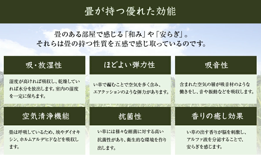 畳の持つ優れた効能