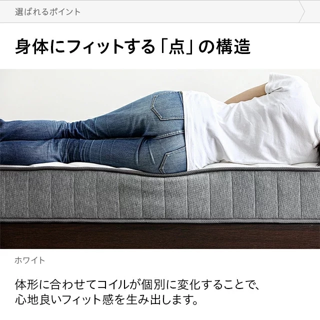 ポケットコイルマットレス プレミアム 厚さ20cm S/SD/D｜モダンデコ