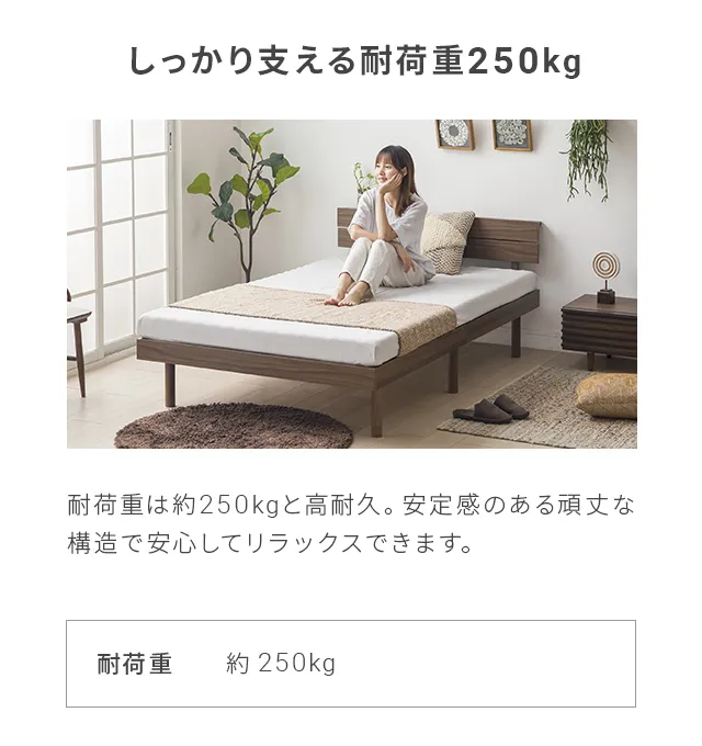 クイーン] すのこベッド 宮付きタイプ 2口コンセント｜モダンデコ公式