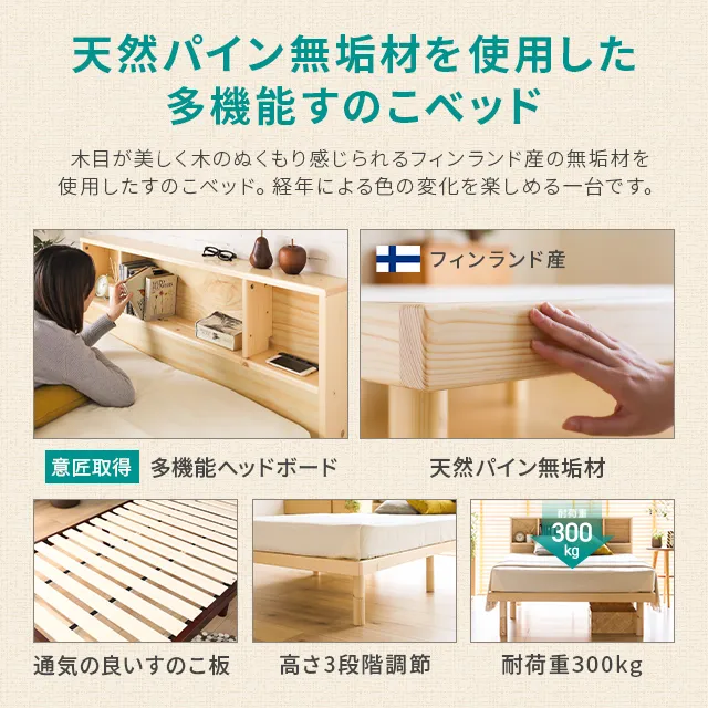 S/SD/D]すのこベッド 宮付きタイプ｜モダンデコ公式｜インテリア・家具