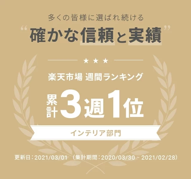 楽天市場週間ランキング累計3週1位
