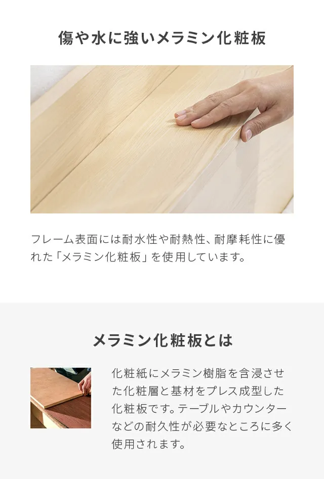 セミダブル・大容量収納] コンセント機能付きベッド 超極厚マットレス