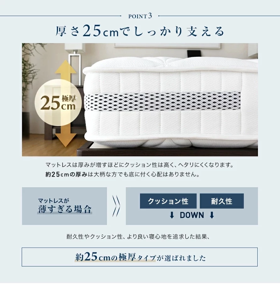 POINT3、厚さ25cmでしっかり支える