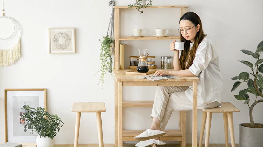 お部屋に馴染むナチュラルデザイン。