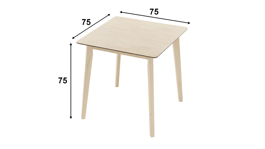 商品サイズ。横幅約75cm、奥行き約75cm、高さ約75cm。