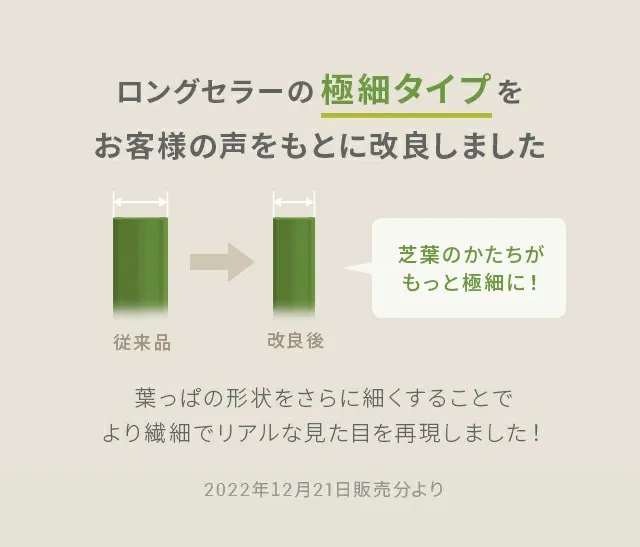 ロングセラーの極細タイプをお客様の声をもとに改良しました