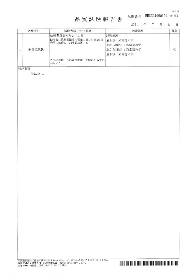 試験結果2