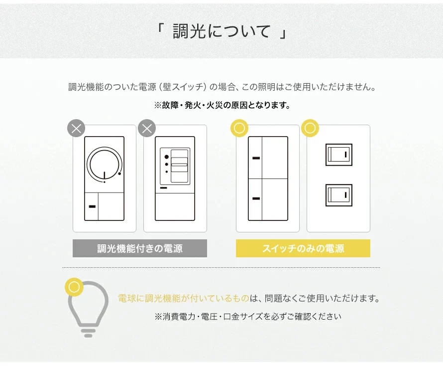 「調光について」