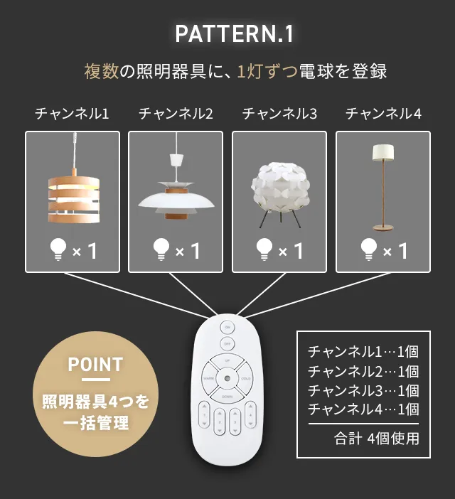 調光調色LED電球 専用リモコン｜モダンデコ公式｜インテリア・家具の