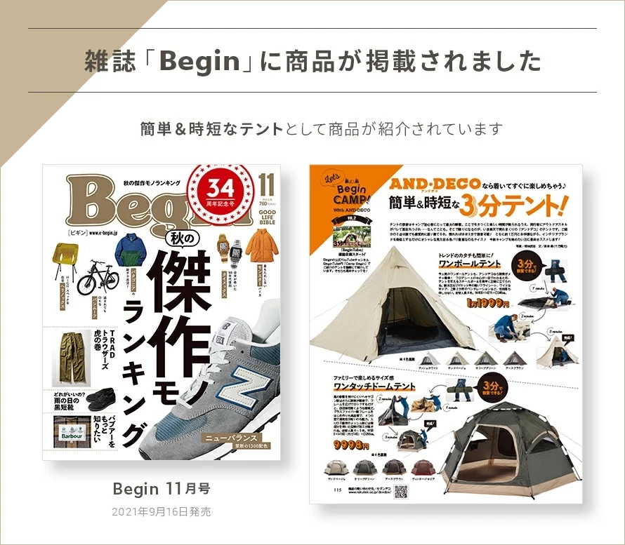 雑誌「Begin」に商品が掲載されました