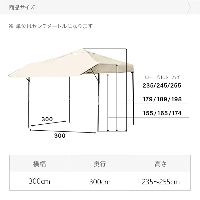 オーニングタープテント UVカット 風に強い 防水 新開発のブラック