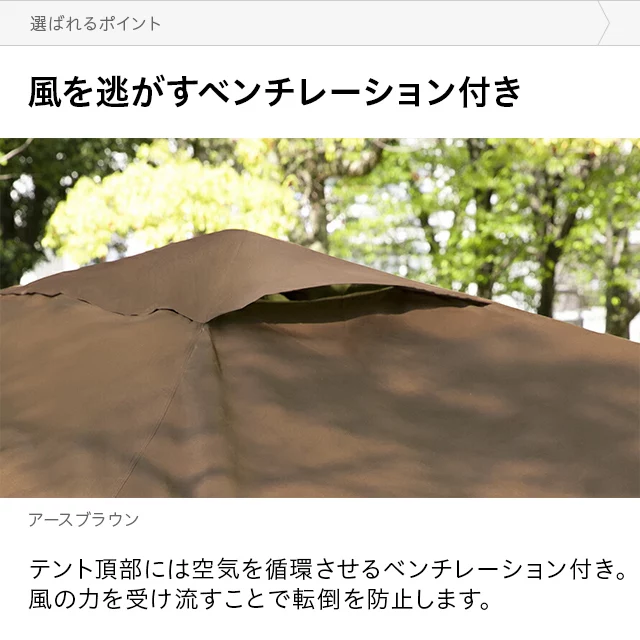 オーニングタープテント UVカット 風に強い 防水 新開発のブラック