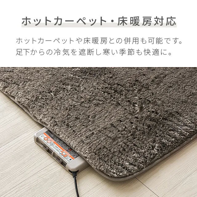 シャギーラグ 長方形 200×250cm 洗える 防音 防ダニ 抗菌防臭 滑り止め