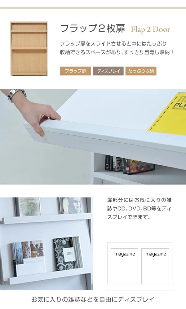 6BOXギャラリー、フラップ2枚扉