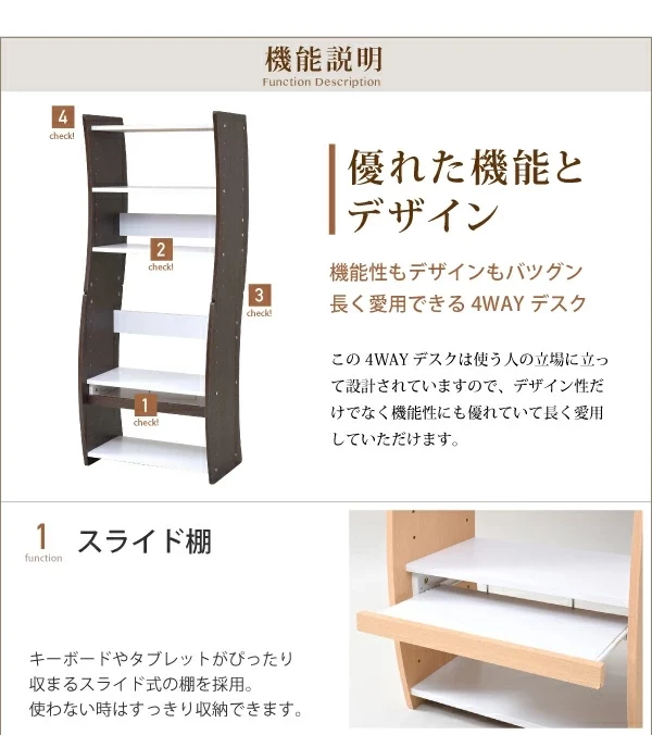機能説明、スライド棚