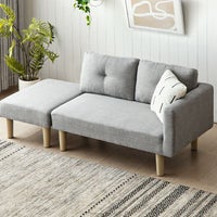 [本体幅175cm・傷に強いペット対応生地も] 2人掛けソファーベッド レイアウト自由 カウチ