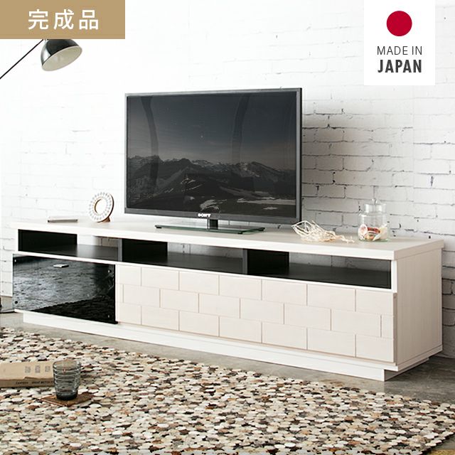 タイルテーブル サイドテーブル テレビ台 テレビボード タイル テレビボード「アテラ」ウォールナット材 BR（ブラウン）色 全3サイズ