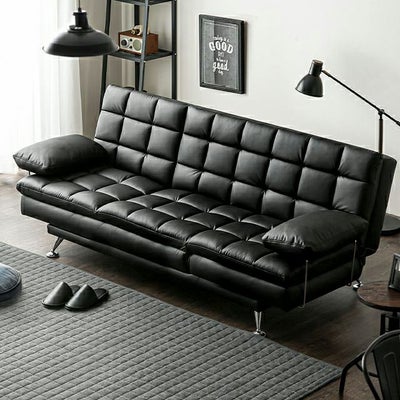 [幅190cm] 3人掛け3WAYレザーソファーベッド