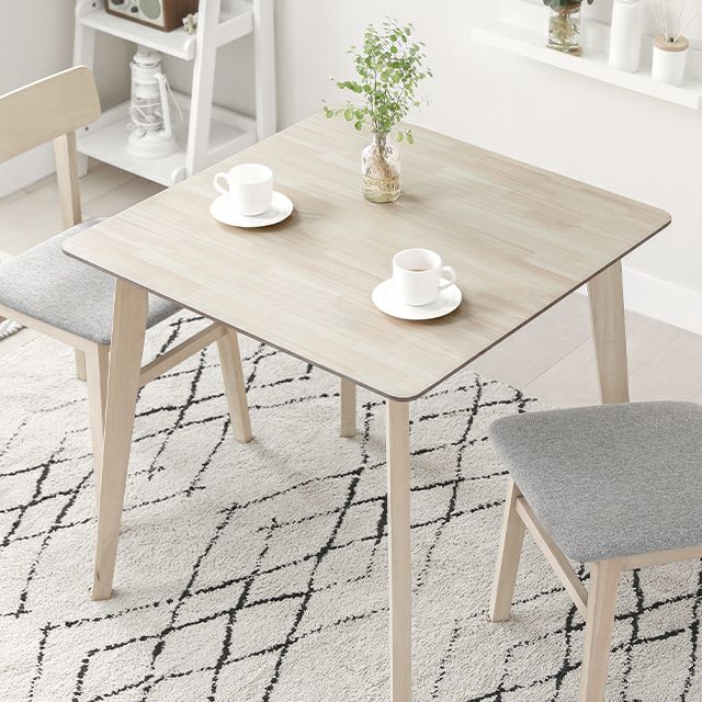 幅75cm 全2色 天然ラバーウッド製 ダイニングテーブル 2人掛け