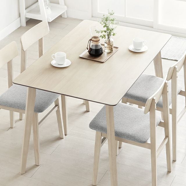 幅120cm 全2色 天然ラバーウッド製 ダイニングテーブル 4人掛け