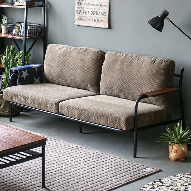 [幅186cm] 3人掛けコーデュロイソファ