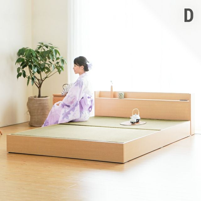 [ダブル] フロア畳ベッド 色葉