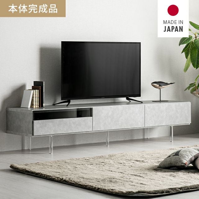 幅180cm 美しい浮遊デザイン フロートテレビボード 透明脚 引き出し収納